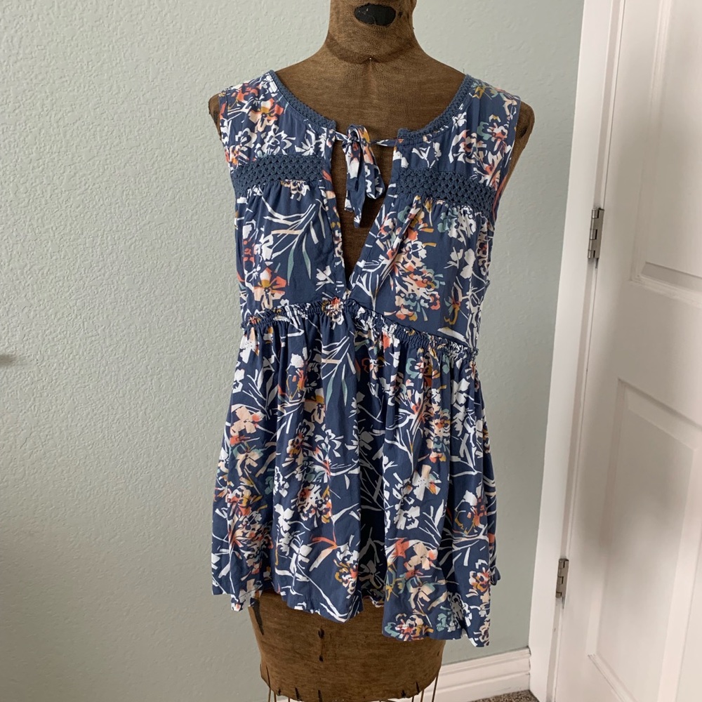 Festival tank top with crochet detail